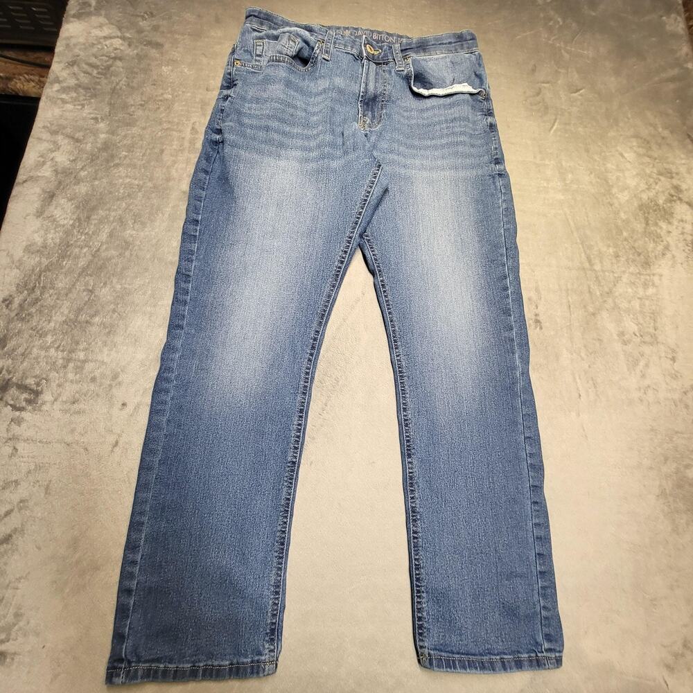 Buffalo David Bitton Jeans Mens 34x29 Blue Ash-X Slim Fit Stretch Denim Zip Fly